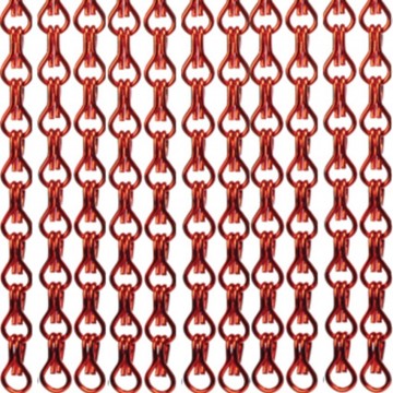 Rood aluminium vliegengordijn 100 x 235 cm