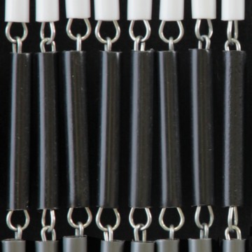 Sunarts kant en klaar vliegengordijn 90 x 210 Rits wit/zilver/zwart model 068