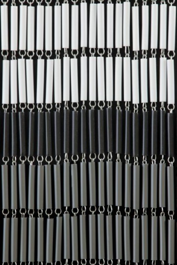 Sunarts kant en klaar vliegengordijn 100 x 232 Rits wit/zilver/zwart model 069