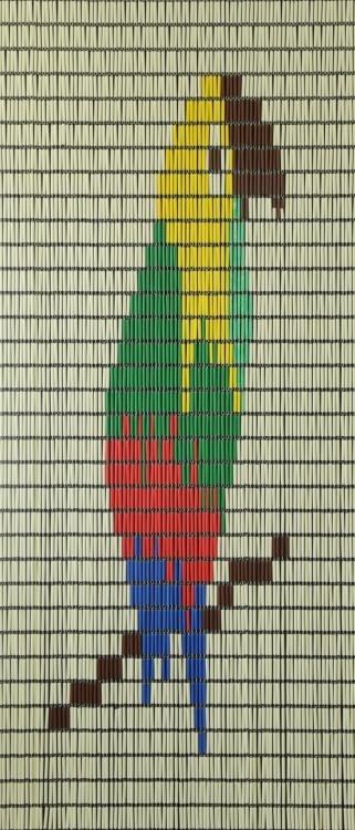 Sunarts kant en klaar vliegengordijn 100 x 232 Papegaai model 106