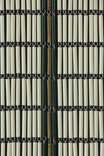 Sunarts kant en klaar vliegengordijn 100 x 232 Banen crème / donkergroen / tropical model 403