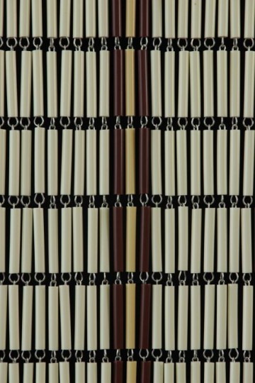 Sunarts kant en klaar vliegengordijn 100 x 232 Banen crème / bruin / lichtgeel model 405