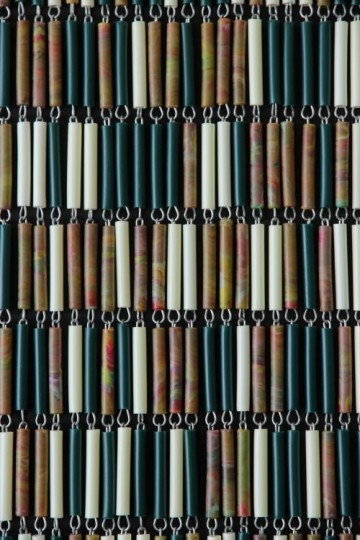 Sunarts kant en klaar vliegengordijn 100 x 232 Mix crème / donkergroen / tropical model 413