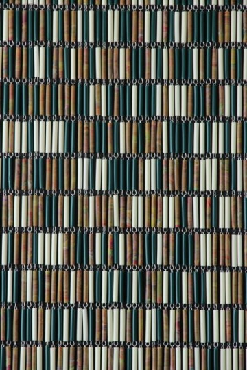 Sunarts kant en klaar vliegengordijn 100 x 232 Mix crème / donkergroen / tropical model 413