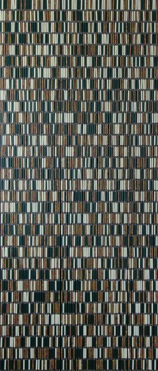 Sunarts kant en klaar vliegengordijn 100 x 232 Mix crème / donkergroen / tropical model 413