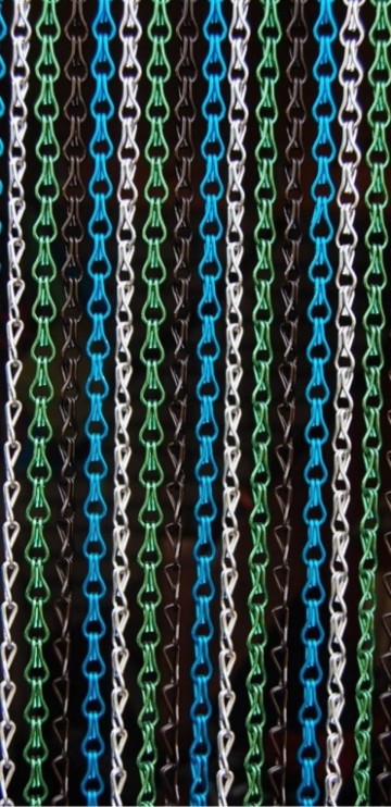 Sunarts model 654 Aluminium zilver / zwart / blauw / groen afm 90 x 210 cm