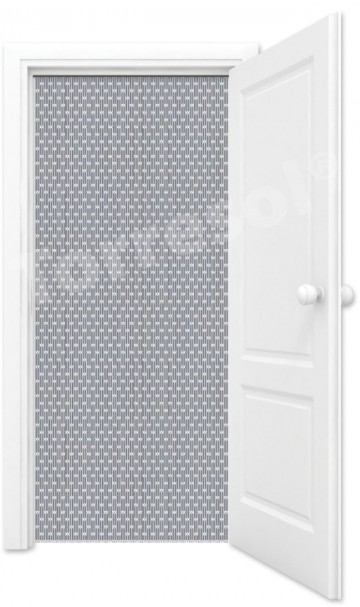 Zilverkleurig hulzengordijn Torresol 90 x 210 cm