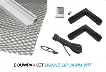 Inzethor dunne lip bouwpakket wit