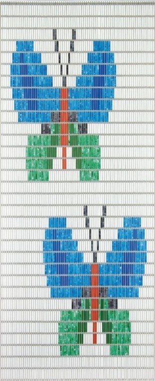 Sunarts kant en klaar vliegengordijn 100 x 232 Vlinders model 197