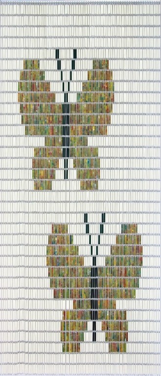 Sunarts kant en klaar vliegengordijn 90 x 210 Vlinders crème / tropical / donkergroen model 198