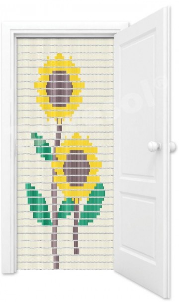Zonnebloem vliegengordijn