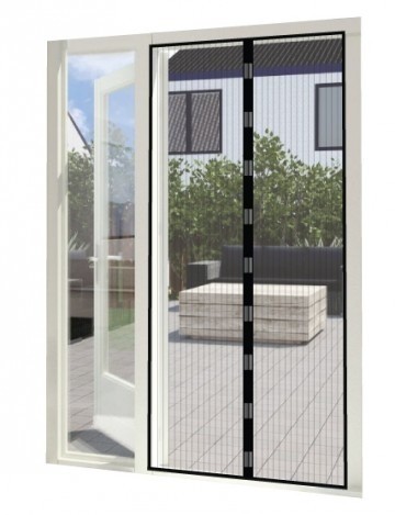 Zwarte magneethordeur 140 x 240 cm