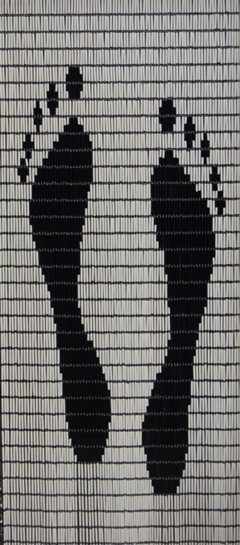 Sunarts kant en klaar vliegengordijn 100 x 232 2 Voeten crème / zwart model 373