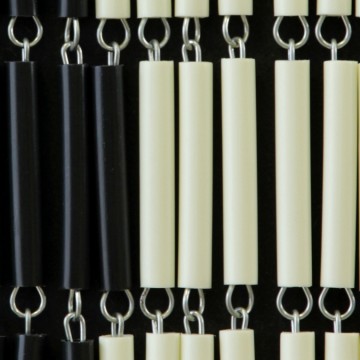 Sunarts kant en klaar vliegengordijn 100 x 232 Kattenpoot crème / zwart model 375