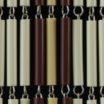 Sunarts kant en klaar vliegengordijn 100 x 232 Banen crème / bruin / lichtgeel model 405