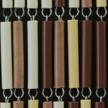 Sunarts kant en klaar vliegengordijn 90 x 210 Mix crème / bruin / bruinvlam / lichtgeel model 414