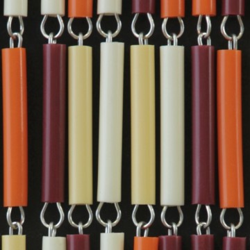 Sunarts kant en klaar vliegengordijn 90 x 210 Mix crème / oranje / bordeaux / lichtgeel model 420