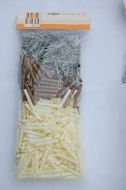 400 stuks hulzen en haken uitbreidingsset 16/17 crème/ tropical