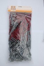 400 stuks hulzen en haken uitbreidingsset 93/94 zilver/ bordeaux