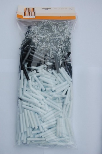 400 stuks hulzen en haken uitbreidingsset 408/409 wit/zwart/zilver