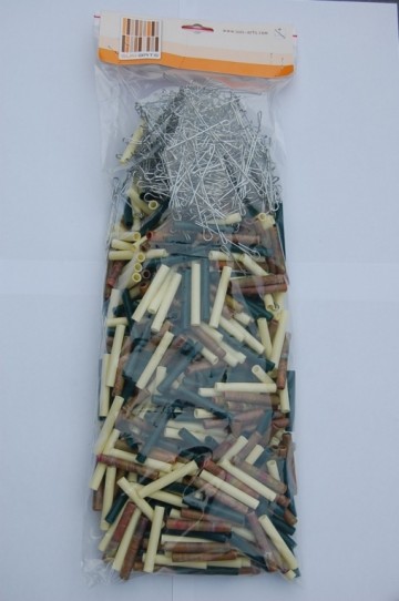 400 stuks hulzen en haken uitbreidingsset 412/413 crème/donkergroen/tropical