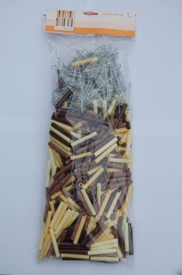 400 stuks hulzen en haken uitbreidingsset 414/415 crème/bruin/bruinvlam/lichtgeel