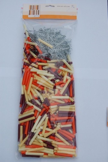 400 stuks hulzen en haken uitbreidingsset 420/421 crème/bordeaux/lichtgee/oranje