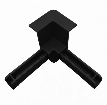 Kunststof hoek Inzethor 34 mm Zwart