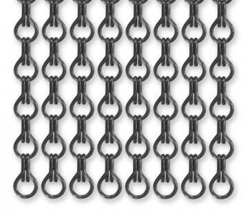 Aluminium kettinggordijn antraciet 100 x 230