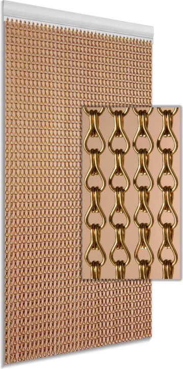 Aluminium kettinggordijn Bronskleurig