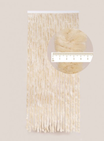 Kattenstaart effen beige 90 x 210