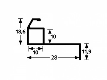 Inzethor 28 mm afmetingen