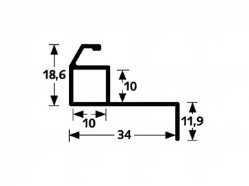 Inzethor 34 mm afmetingen