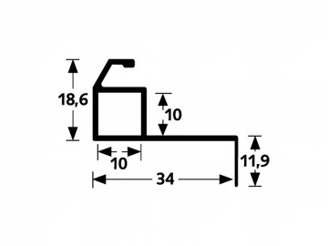 Inzethor 34 mm dunne lip afmetingen