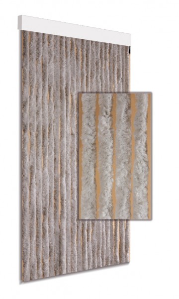 Kattenstaart effen lichtgrijs 100 x 230