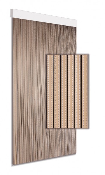 Luxe vliegen gordijn transp zwart comp