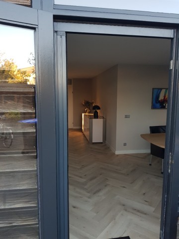 Plissedeur enkel geopend