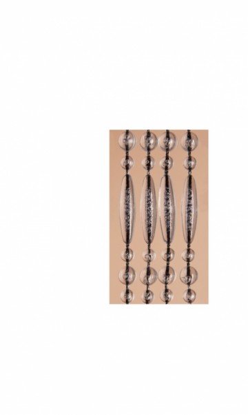 Cyprus Transparant-Zwart 90 x 210 cm