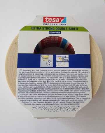 Tesa dubbelzijdig achterkant 50 mm   25 meter